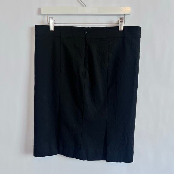 BURBERRY WOOL BLEND LINED PENCIL SKIRT MADE IN ITALY BLACK SIZE 10 LIGHTWEIGHT - Picture 15 of 15